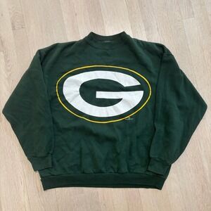 Logo 7 Green Bay Packers Sweatshirt Mens XL Green Good 1995 Vintage NFL Logo